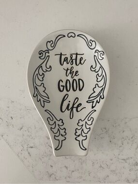 Threshold White Stoneware Spoon Rest 6” x 4”